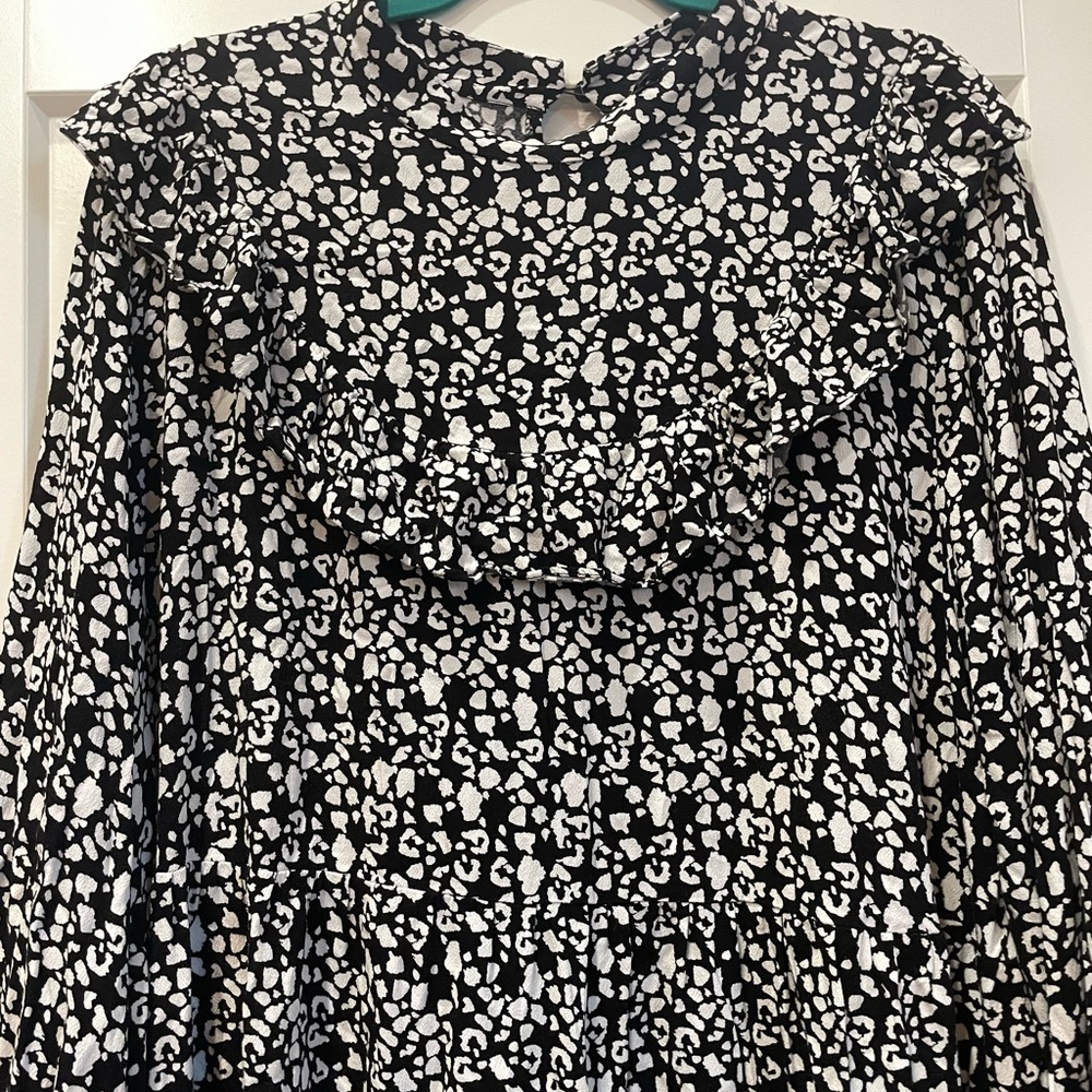 ELOQUII black and white tunic top